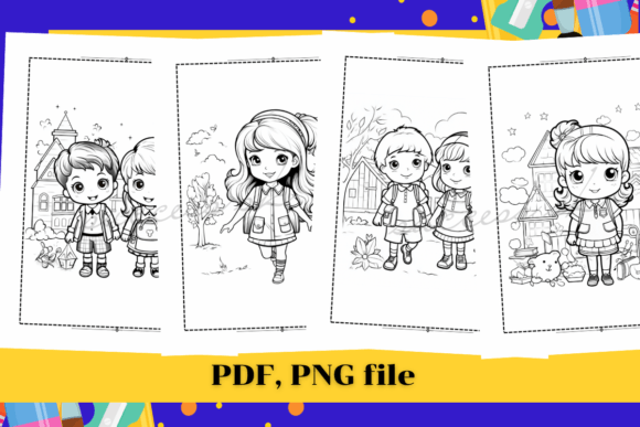 Back to School Coloring Pages 3, Kid KDP