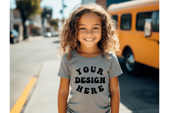 Back to School Grey T-shirt Mockup