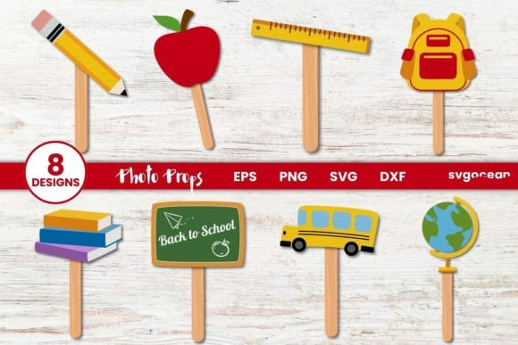 Back to School Photo Props SVG Bundle: Creative, Ready-to-Use Design Files for Memorable Moments