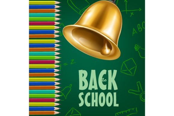 Back to School Poster Design with Bell