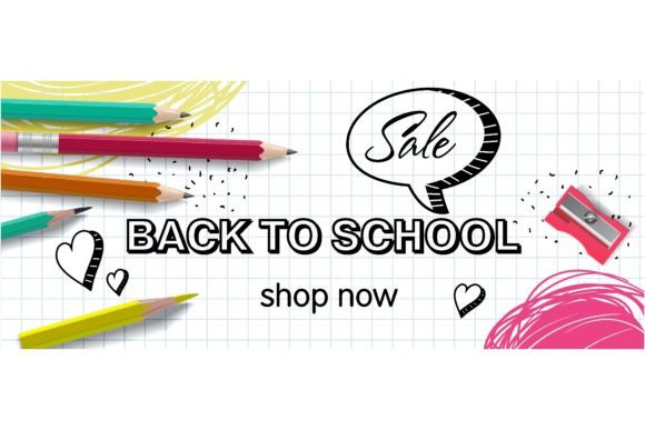 Back to School, Shop Now Lettering. Offe — Clear, Versatile, and Ready for Real Use