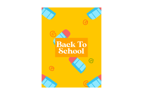 Back to School Yellow Books Cover Craft: Versatile, Ready-to-Use Design Files for Educators and Creators