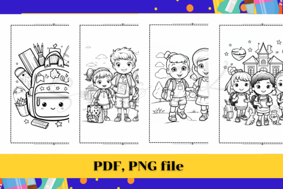 Fun Back to School Coloring Pages: A Versatile Digital Design Resource for Creatives & Entrepreneurs