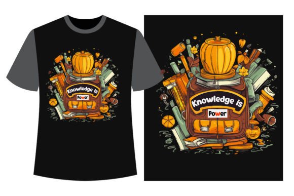 Knowledge Is Power: Back to School T-Shirt Design — Creative, Versatile & Ready to Use