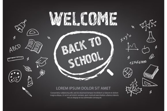 Welcome Back to School Lettering in Chal